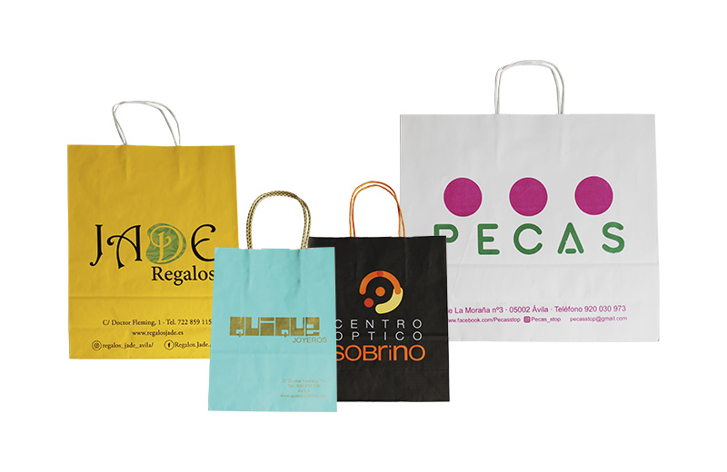 Bolsas Papel Asa Cordón